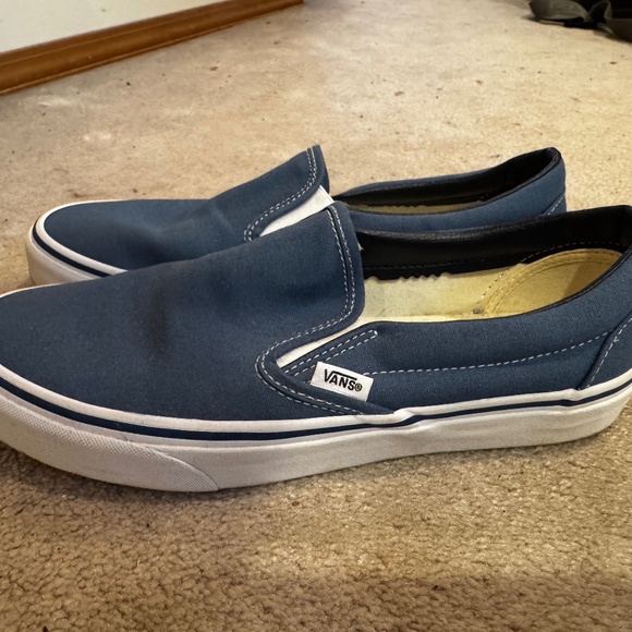 Vans Classic Slip Ons Blue Men’s 9.5 M - Picture 1 of 4